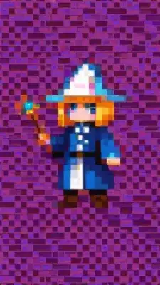 ピクセルアート風の魔法使い