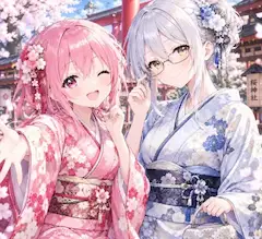 CSF　ひよりとセリナの和服