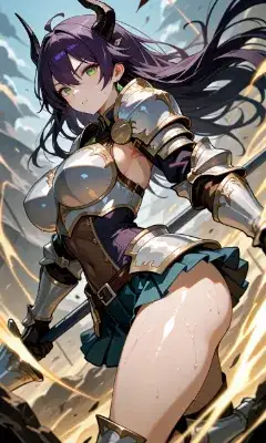 片手でランス、魔角を揺らし戦場を駆ける