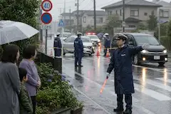 雨の日もご苦労様です