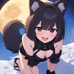 月夜の狼少女