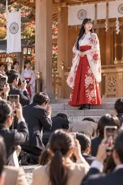 女学生の袴姿
