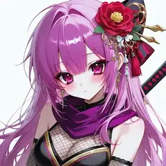 紅椿の紫髪剣姫