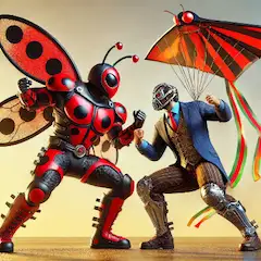 新春プロレス大会　マッスル蛾糸(カイト) vs マリエンケーファー