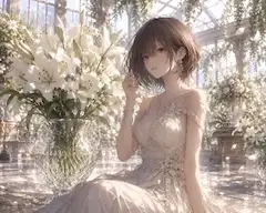 花と花瓶の幻想世界