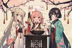義姉妹の契り～「桃園の誓い」の三姉妹