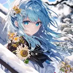 雪に咲く