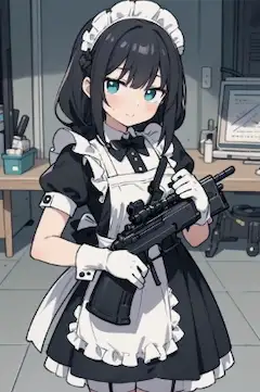 掃除に駆り出されるメイド