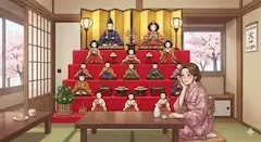 ひな祭りの雛壇