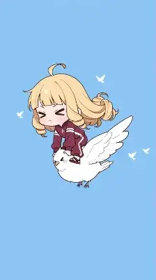 シロチュンに乗って飛びますわ！