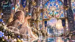 光の聖堂で、蝶と出会う少女