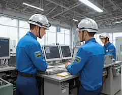 制御室の集中作業