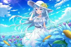 辺り一面の青色