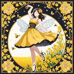 蜜蜂の妖精が舞う花園　　世界蜂の日記念日