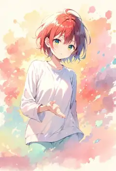 色彩の中の少女