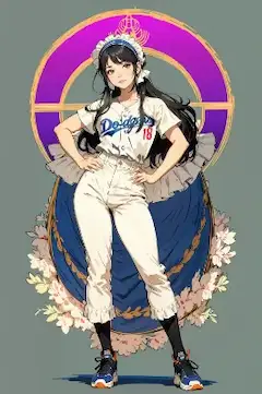 ドジャース姫の華麗なる一球