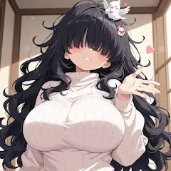 メカクレちゃんの投げキッス