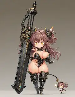 魔剣を携えた角娘
