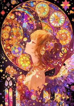 星月夜に輝く天使