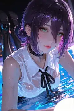 プールにて