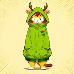 トナカイパーカーの不思議猫