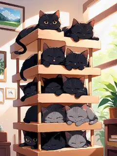 「ぐっすり眠る猫」💤