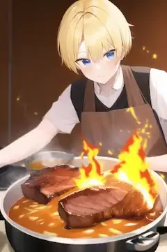 フランベして完成かな