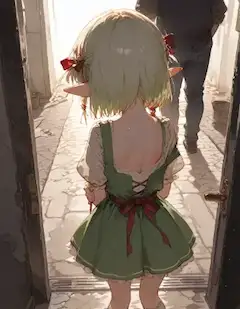 エルフの少女と外出