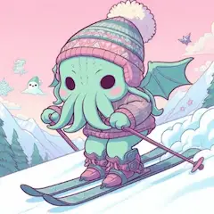 スキーをするクトゥルフたん