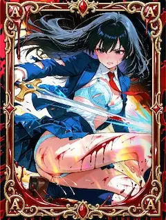 血と炎に染まる少女剣士