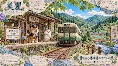 山の駅で待つ優しい旅の始まり