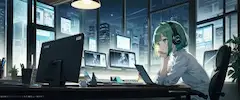 近未来なオフィスで集中