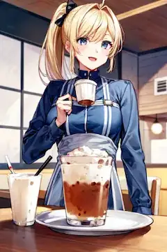 カフェメイドの甘い休憩時間