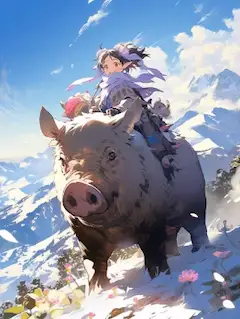 It\'s the Wild boar of flowers called KINOTOI〜春を探し育てる猪と旅する精霊〜