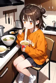 「たまには1日三食ラーメンっていうのもいいよね♪」