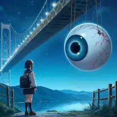 深夜の橋の下で