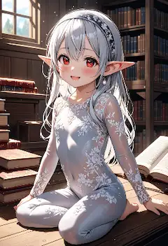 銀髪エルフの魔法図書館の秘密