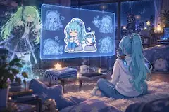 碧衣と蛍(2026/09/10、Lineスタンプの鑑賞)