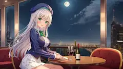 満月が照らす、彼女の夜のひととき