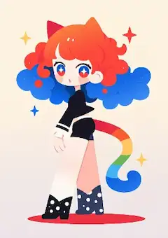 虹色しっぽ