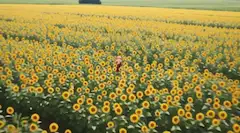 ひまわり畑でつかまえて！