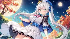 双月が照らす秋の銀髪幻想