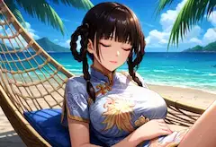 レイファンさん　ハンモック