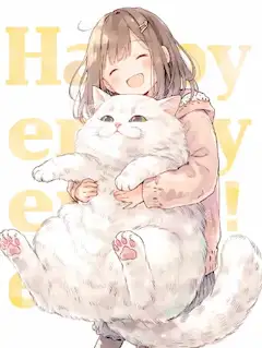 ふわふわ猫と少女のハッピーエナジー！