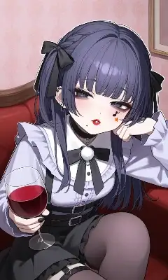 地雷ちゃんと赤ワイン🍷