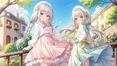 銀髪双子の春風ダンス
