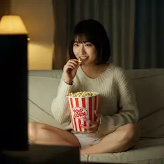 私の休みの過ごし方　カウチポテト