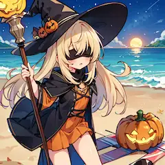 魔女たち、東洋の風習「スイカ(×南瓜〇西瓜)割り」に挑戦す