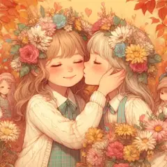 頬に優しいキス