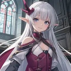 白髪エルフの聖堂での秘密の微笑み